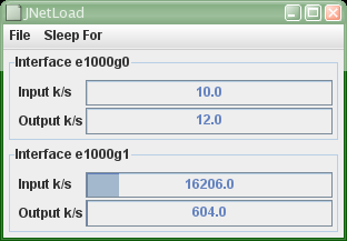 [The jkstat network load application]