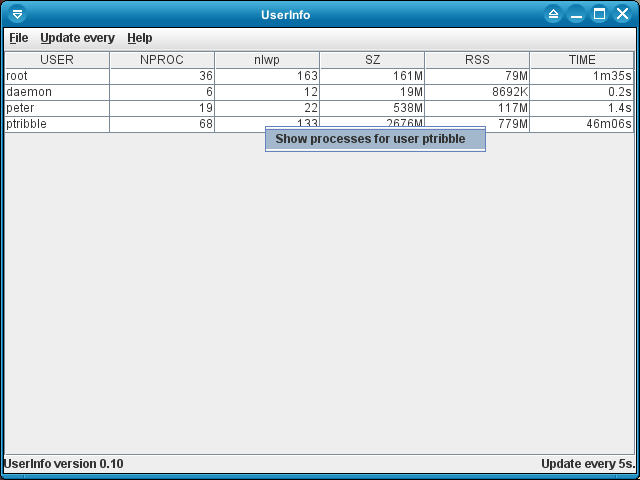 [The jproc user window]
