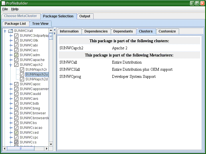 Hierarchical Package Selection