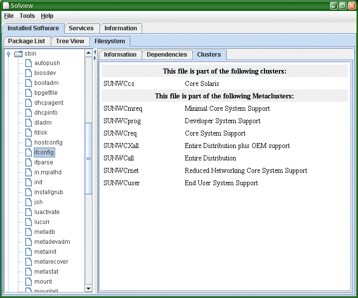 [The pkgview file window]